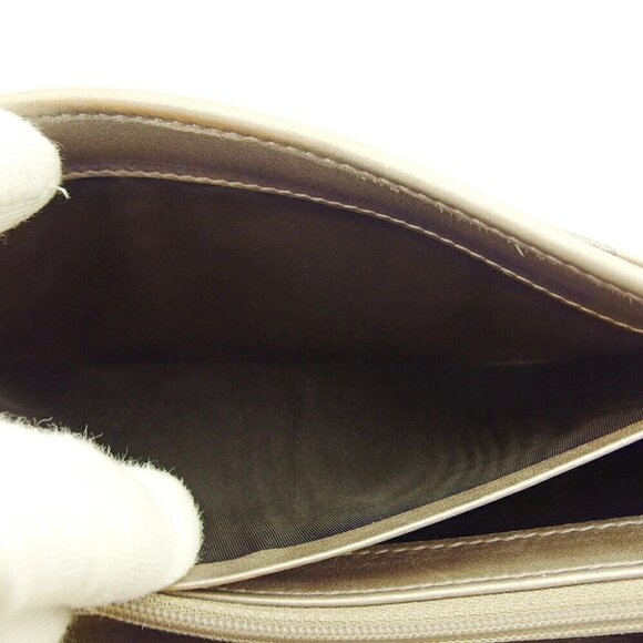 GUCCI Long Wallet GG Pattern Beige Gold USED - Picture 12 of 14